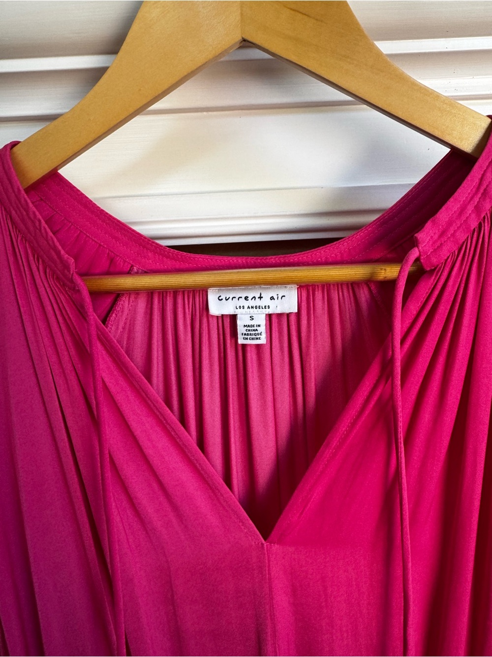 Current Air Zoey Magenta Pink Satin Drop Waist Mini Dress College Rush Sorority - Picture 3 of 5